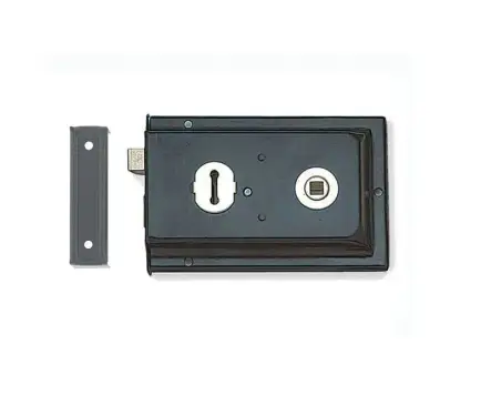 Click Here To Enlarge This Photo Of JL189BL Frelan Hardware Reversible Rim Lock 152x102mm Black