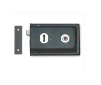 JL189BL Frelan Hardware Reversible Rim Lock 152x102mm Black