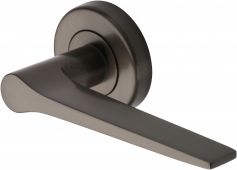V4189-MB Heritage Brass Door Handle Lever on Rose Gio Design Matt Bronze Finish
