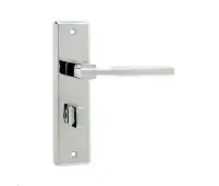 JV3023PC Frelan Hardware Delta Suite Door Handles on Bathrooom Plate Polished Chrome