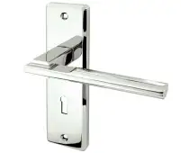 JV3003PC Frelan Hardware Delta Suite Door Handles on Lockplate Polished Chrome
