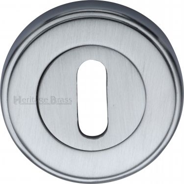 Click Here To Enlarge This Photo Of V5000-SC Heritage Brass Key Escutcheon Satin Chrome Finish