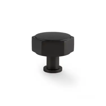 Click Here To Enlarge This Photo Of AW828-40-BL - Alexander & Wilks Vesper Hex 40mm Cabinet Knob - Black