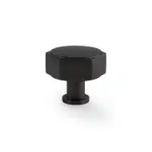 AW828-40-BL - Alexander & Wilks Vesper Hex 40mm Cabinet Knob - Black
