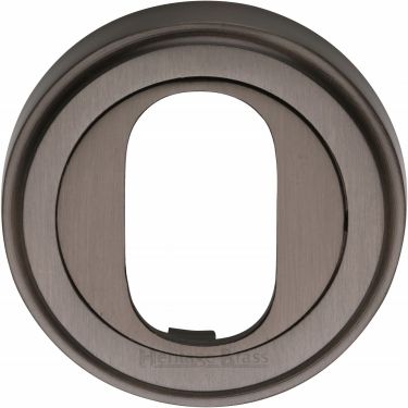 Click Here To Enlarge This Photo Of V5010-MB Heritage Brass Oval Profile Cylinder Escutcheon Matt Bronze Finish