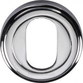 V5010-PC Heritage Brass Oval Profile Cylinder Escutcheon Polished Chrome Finish