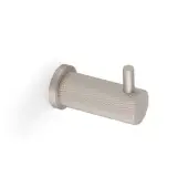 AW775SN - Alexander & Wilks Brunel Diamond Knurled Coat Hook Satin Nickel