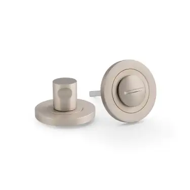 Click Here To Enlarge This Photo Of AW791SN - Alexander & Wilks Thumbturn & Release Plain on 50x6mm Rose - Satin Nickel