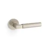 AW201SN - Alexander & Wilks Hurricane Lever Plain on 50x6mm Rose - Satin Nickel