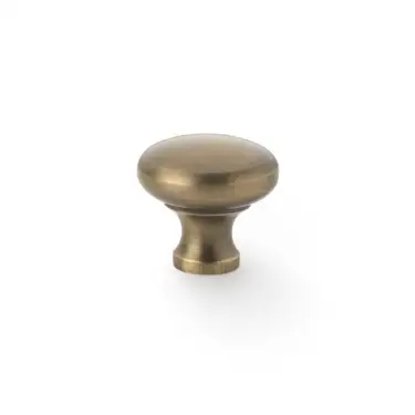 Click Here To Enlarge This Photo Of AW836-32-AB - Alexander & Wilks Wade Round Cupboard Knob 32mm - Antique Brass
