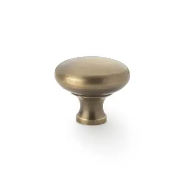 Click Here To Enlarge This Photo Of AW836-38-AB - Alexander & Wilks Wade Round Cupboard Knob 38mm - Antique Brass