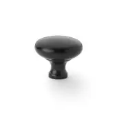 AW836-38-BL - Alexander & Wilks Wade Round Cupboard Knob 38mm - Black
