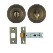 UDP/BATH30/AB Carlisle Brass Antique Brass Bathroom  Pack with Matching Turn & Release and 76mm Tubular Deadbolt