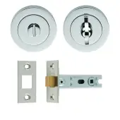 UDP/BATH30/CP Carlisle Brass Polished Chrome Bathroom  Pack with Matching Turn & Release and 76mm Tubular Deadbolt