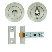 UDP/BATH30/SN Carlisle Brass Satin Nickel Bathroom  Pack with Matching Turn & Release and 76mm Tubular Deadbolt