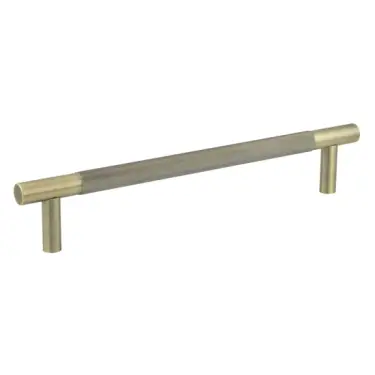 Click Here To Enlarge This Photo Of JV1800AB Frelan Hardware Jedo 'Bari' 300mm x 19mm Knurled Pull Handle - Antique Brass (Bolt Through Fixing)