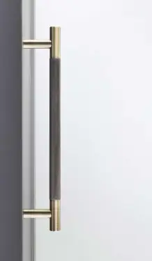 Click Here To Enlarge This Photo Of JV1800AB Frelan Hardware Jedo 'Bari' 300mm x 19mm Knurled Pull Handle - Antique Brass (Bolt Through Fixing)