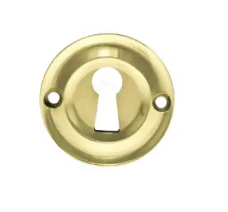 Atlantic - OERKERB Old English Solid Brass Standard Key Escutcheons - Raw Brass