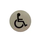 Atlantic - AS75DASSS 'Disabled' Disc Sign 75mm (Self Adhesive) - Satin Stainless Steel