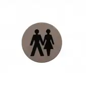Atlantic - AS75UASSS 'Unisex' Disc Sign 75mm (Self Adhesive) - Satin Stainless Steel