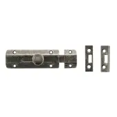 Atlantic - ASB4DS Solid Brass Surface Door Bolt 4" - Distressed Silver