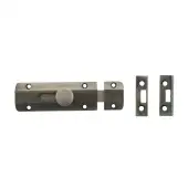 Atlantic - ASB4MBN Solid Brass Surface Door Bolt 4" - Matt Gun Metal