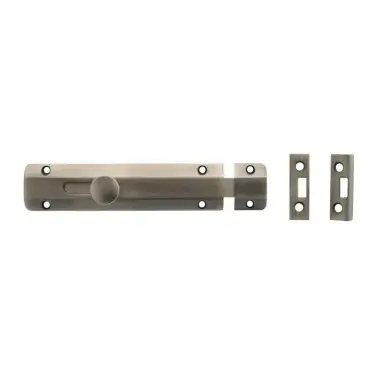 Click Here To Enlarge This Photo Of Atlantic - ASB6MBN Solid Brass Surface Door Bolt 6" - Matt Gun Metal