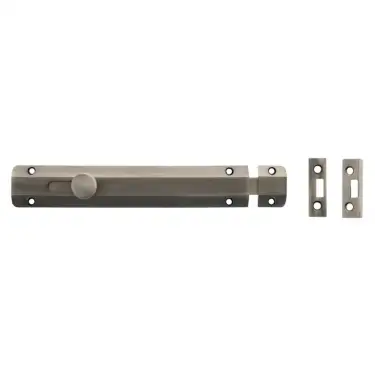 Click Here To Enlarge This Photo Of Atlantic - ASB8MBN Solid Brass Surface Door Bolt 8" - Matt Gun Metal