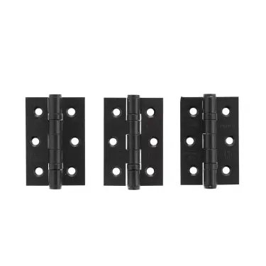 Click Here To Enlarge This Photo Of Atlantic - A2H322MB(3) Grade 7 CE Fire Rated Ball Bearing Hinges 3" x 2" x 2mm - Matt Black (Pack of 3)