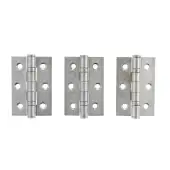 Atlantic - A2H322SC(3) Grade 7 CE Fire Rated Ball Bearing Hinges 3" x 2" x 2mm - Satin Chrome (Pack of 3)