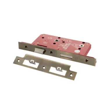 Click Here To Enlarge This Photo Of Atlantic - ALKDINB60AB DIN Mortice Bathroom Lock 60mm backset (78mm c/c) - Antique Brass