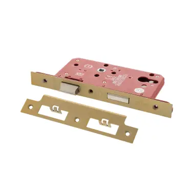 Click Here To Enlarge This Photo Of Atlantic - ALKDINES60SB DIN Mortice Euro Profile Sashlock (60mm backset (72mm c/c) - Satin Brass