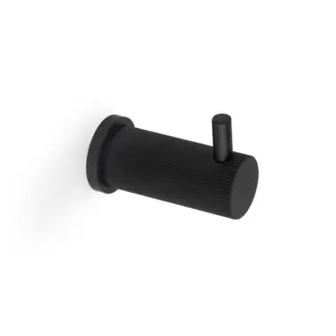 Click Here To Enlarge This Photo Of AW776BL - Alexander & Wilks Brunel Reeded Coat Hook - Black