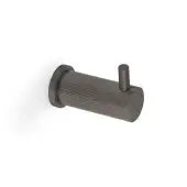 AW776DBZPVD - Alexander & Wilks Brunel Reeded Coat Hook - Dark Bronze PVD