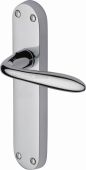 V6054-PC Heritage Brass Door Handle Lever Latch Sutton Design Polished Chrome Finish