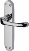 V6060-PC Heritage Brass Door Handle Lever Latch Gloucester Design Polished Chrome Finish