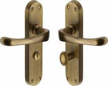 V6070-AT Heritage Brass Door Handle For Bathroom Gloucester Design Antique Brass Finish