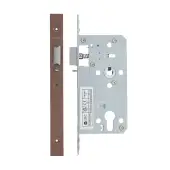 VDL7255-NL-PVDBZ - Zoo Hardware Vier DIN Nightlatch 55mm Backset (72mm Centres) with 2pc Square Forend - PVD Bronze Finish