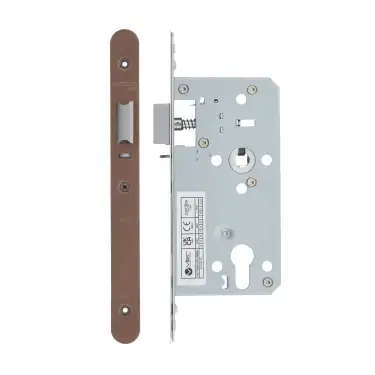 Click Here To Enlarge This Photo Of VDL7255-NL-R-PVDBZ - Zoo Hardware Vier DIN Nightlatch 55mm Backset (72mm Centres) with 2pc Radius Forend - PVD Bronze Finish