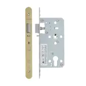 VDL7255-NL-R-PVDSB - Zoo Hardware Vier DIN Nightlatch 55mm Backset (72mm Centres) with 2pc Radius Forend - PVD Satin Brass Finish