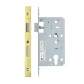 VDL7260-PVDG - Zoo Hardware Vier DIN Euro Sashlock 60mm Backset (72mm Centres) with 2pc Square Forend - PVD Gold Finish