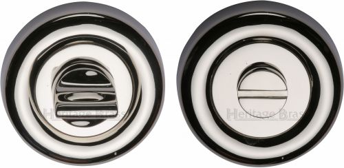 Click Here To Enlarge This Photo Of V6720-PNF Heritage Brass Thumbturn & Emergency Release Polished Nickel Finish