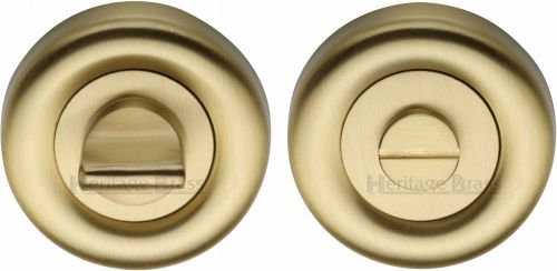 Click Here To Enlarge This Photo Of V6720-SB Heritage Brass Thumbturn & Emergency Release Satin Brass Finish