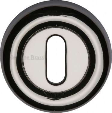 Click Here To Enlarge This Photo Of V6722-PNF Heritage Brass Key Escutcheon Polished Nickel Finish