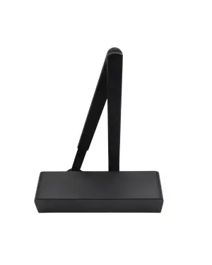Click Here To Enlarge This Photo Of ZDC0024A-BLK - Zoo Hardware Power Size 2-4 Overhead Door Closer with Matching Arm and Semi Radius Cover - Black Finish