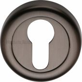 V6724-MB Heritage Brass Euro Profile Cylinder Escutcheon Matt Bronze Finish