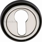 V6724-PNF Heritage Brass Euro Profile Cylinder Escutcheon Polished Nickel Finish