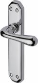 V7060-PC Heritage Brass Door Handle Lever Latch Charlbury Design Polished Chrome Finish
