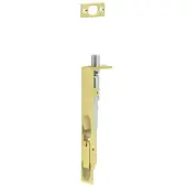 JSS50PVD Frelan Hardware Polished Brass (SS) Lever Action Flush Bolt 150mm x 20mm Square Forend
