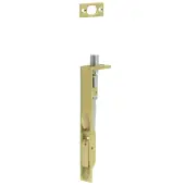 JSS50SB Frelan Hardware Satin Brass (SS) Lever Action Flush Bolt 150mm x 20mm Square Forend